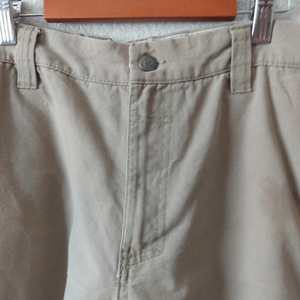 *Columbia Sportswear Men's Khaki Tan Flat Front Outdoor Walking Shorts Size 38